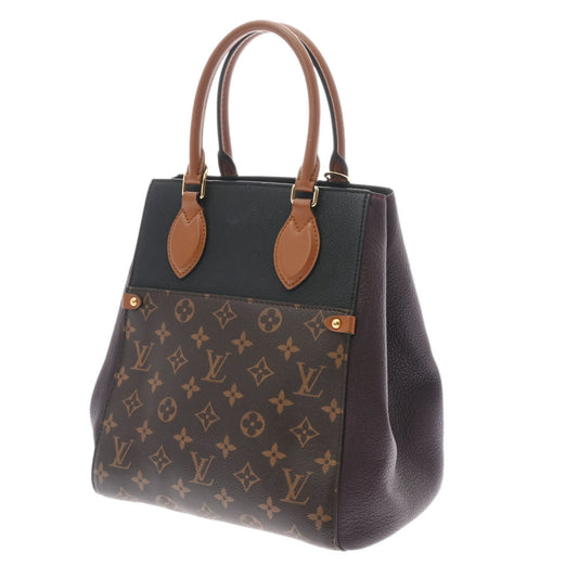 LOUIS VUITTON Monogram Fold Tote PM Noir Wine M45389 Women's Canvas Bag