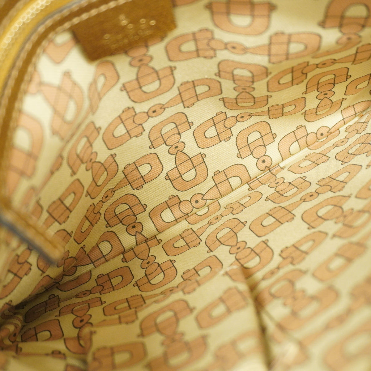 GUCCI  GG Canvas Shoulder Bag 144388 Women's Leather Beige,Gold