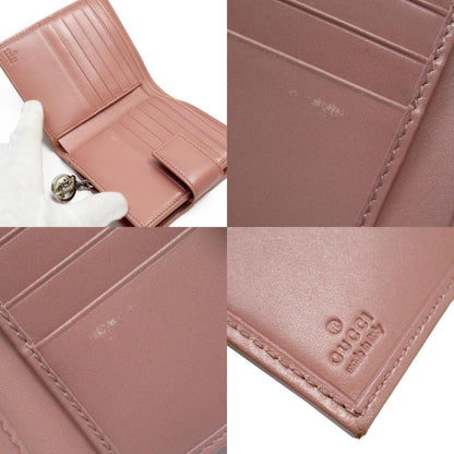 Gucci Beige Pink Pink Beige Gg Canvas Wallet (Bi-Fold)