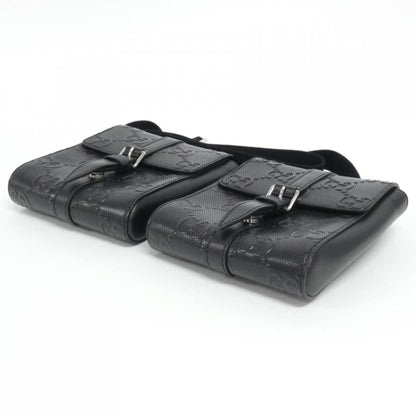 Gucci Black Embossed Fanny Pack