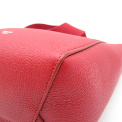 Celine Sangle Bucket Shoulder Bag Red leather