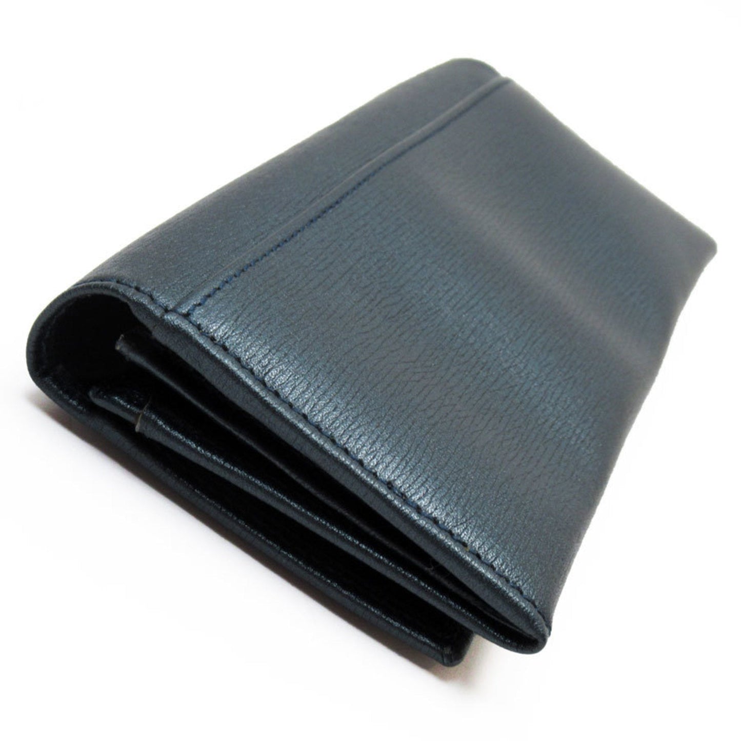 Gucci Dark Blue Leather Long Wallet (Bi-Fold)