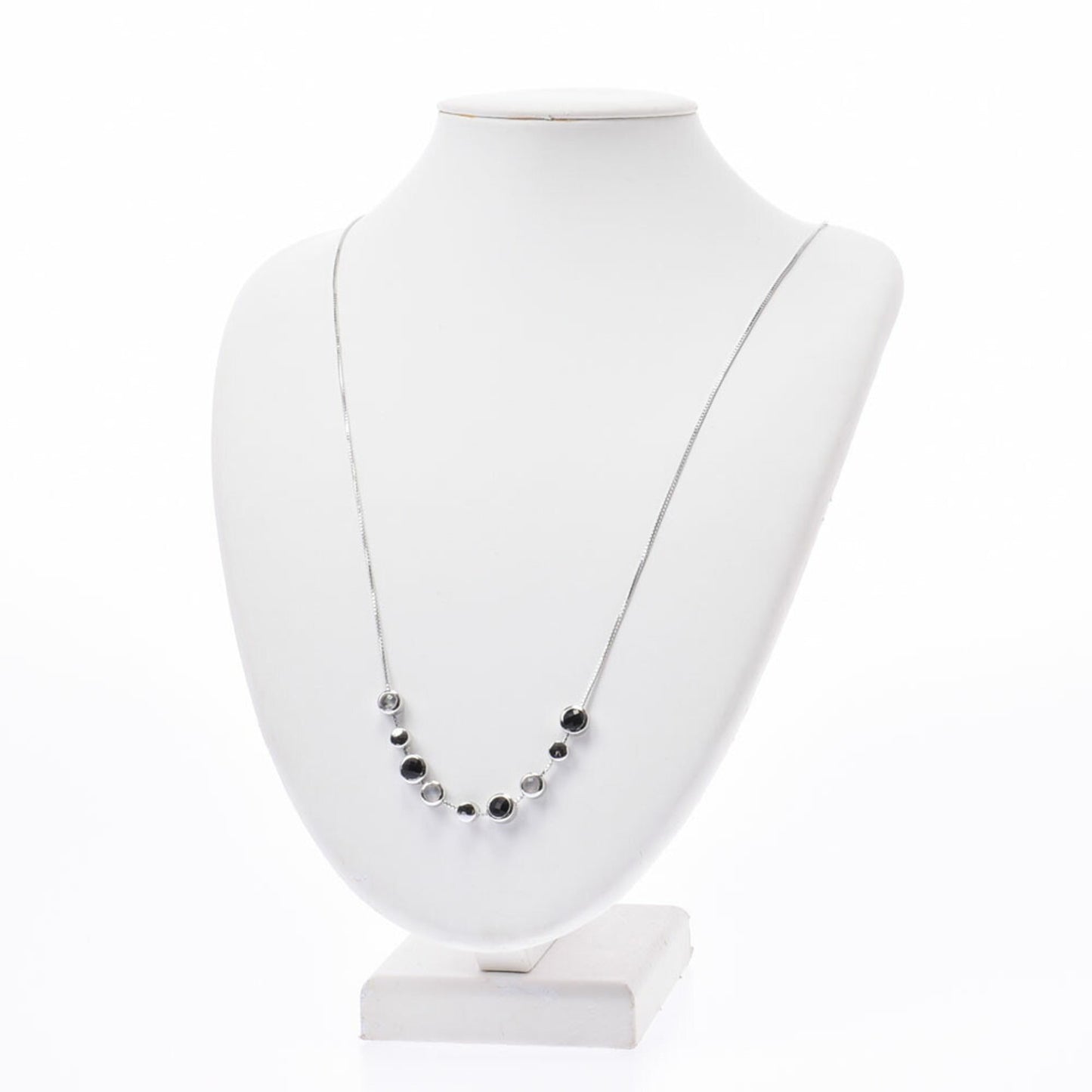 Celine Ladies K18WG / Colored Stone Necklace