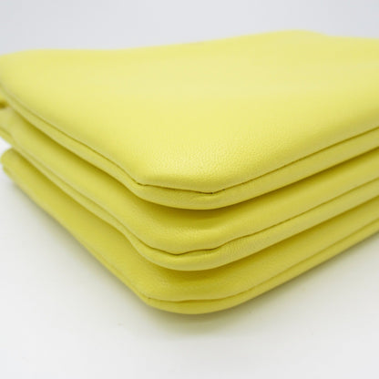 Celine Trio Shoulder Bag Yellow leather