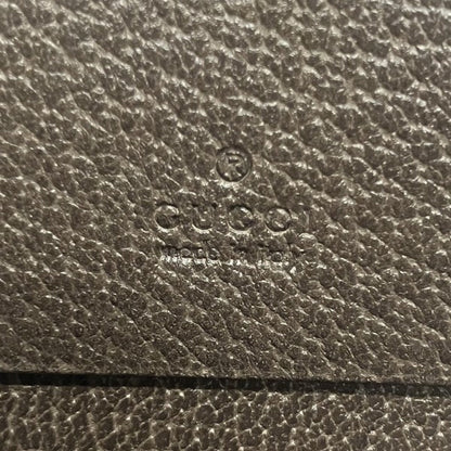 Gucci Beige Dark Brown Gg Supreme Leather Wallet (Bi-Fold)