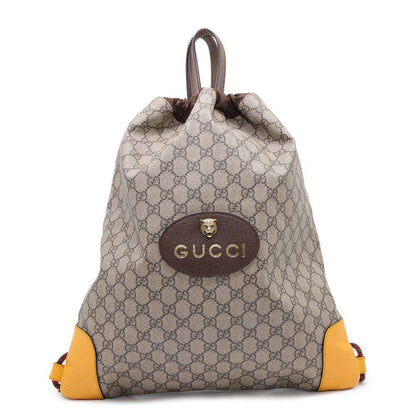 Gucci Beige Brown Gg Supreme Backpack ()