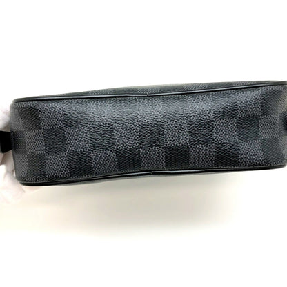 LOUIS VUITTON Truth Toilette PM N47522 Damier Graphite Black Silver Hardware Pouch Men's