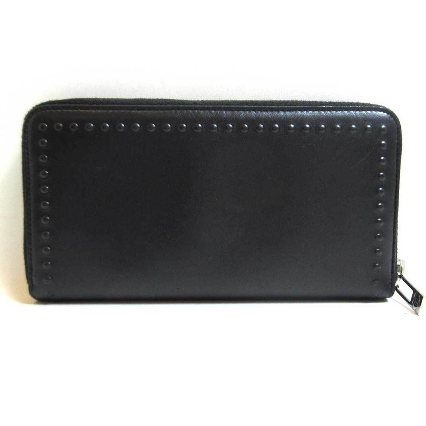 CHANEL wallet long round black lambskin