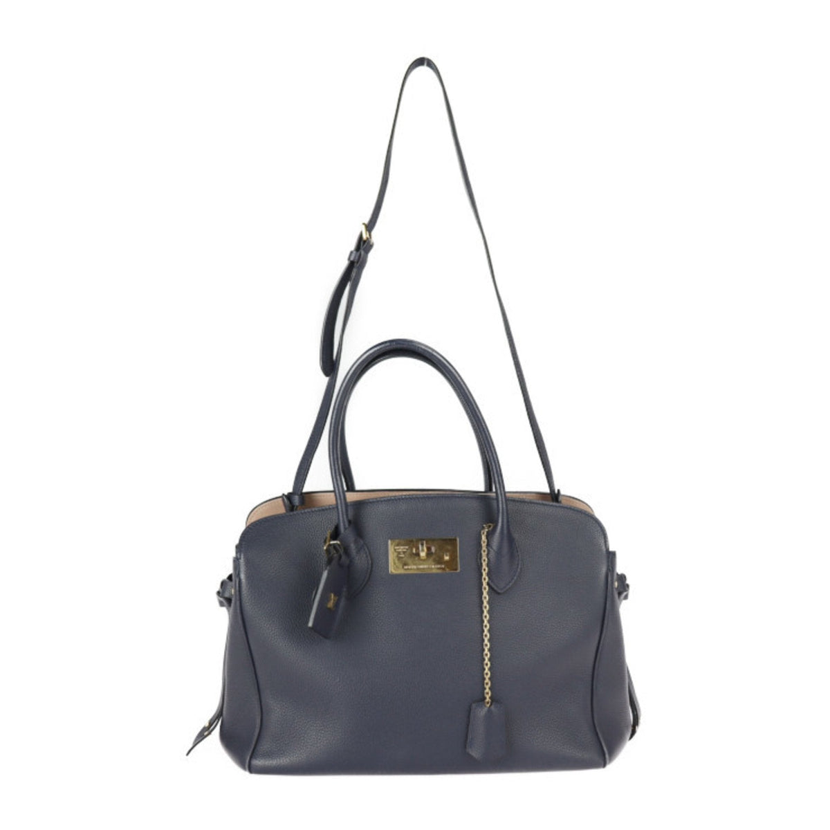 LOUIS VUITTON Mira MM Handbag M53948 Taurillon Leather Blue Marine 2WAY Gold Hardware