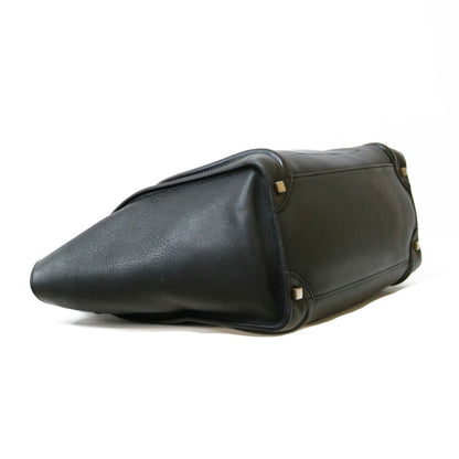 Celine Shoulder Bag Luggage Phantom Black Women's Leather
