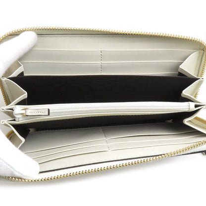 Gucci White Leather Long Wallet (Bi-Fold)