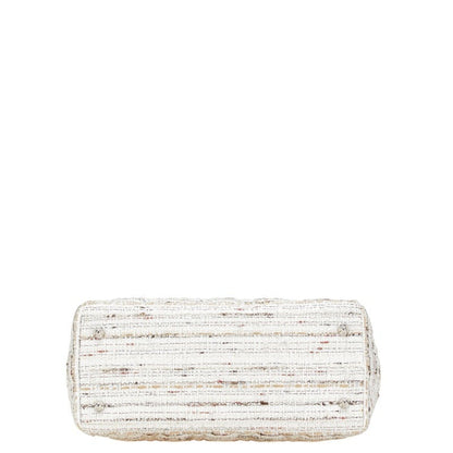 Christian Dior Multi-Color White Canvas Leather Handbag ()