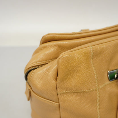 CHANEL   Chocolate Bar Shoulder Bag Women's Caviar Leather Beige