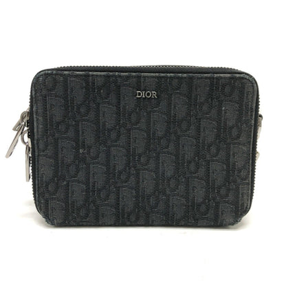 Christian Dior Navy Canvas Pouch Shoulder Bag ()
