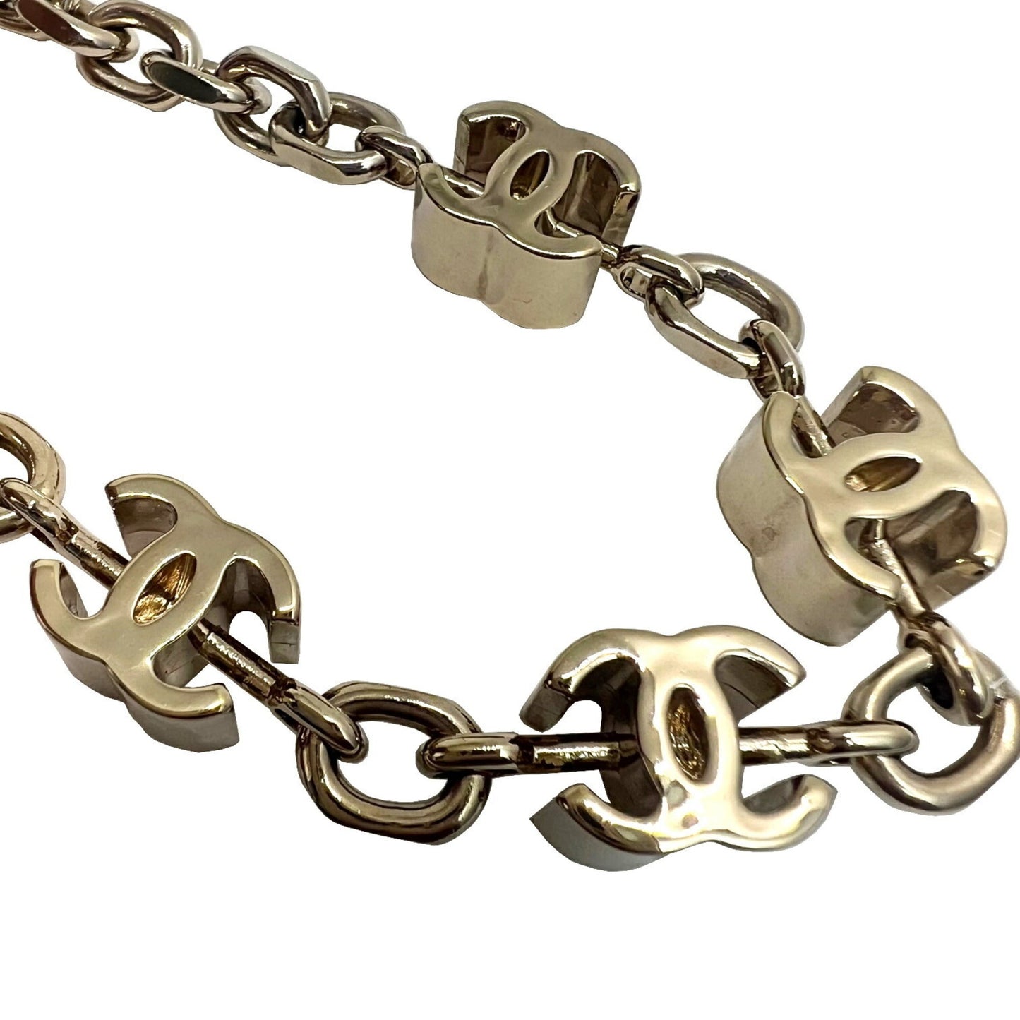 Chanel Coco Mark Choker Necklace B22K Gold Women's