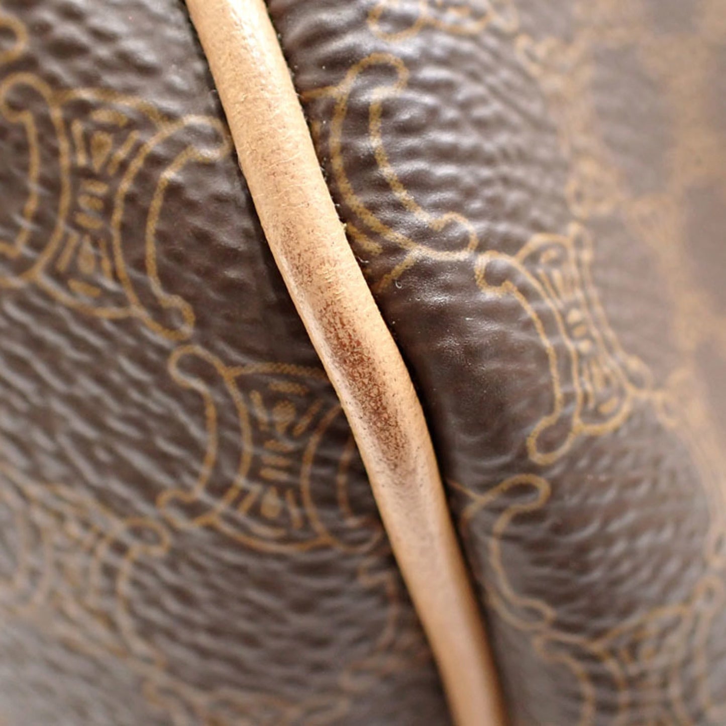 Celine Boston Bag Women's Brown PVC Leather Hand Macadam