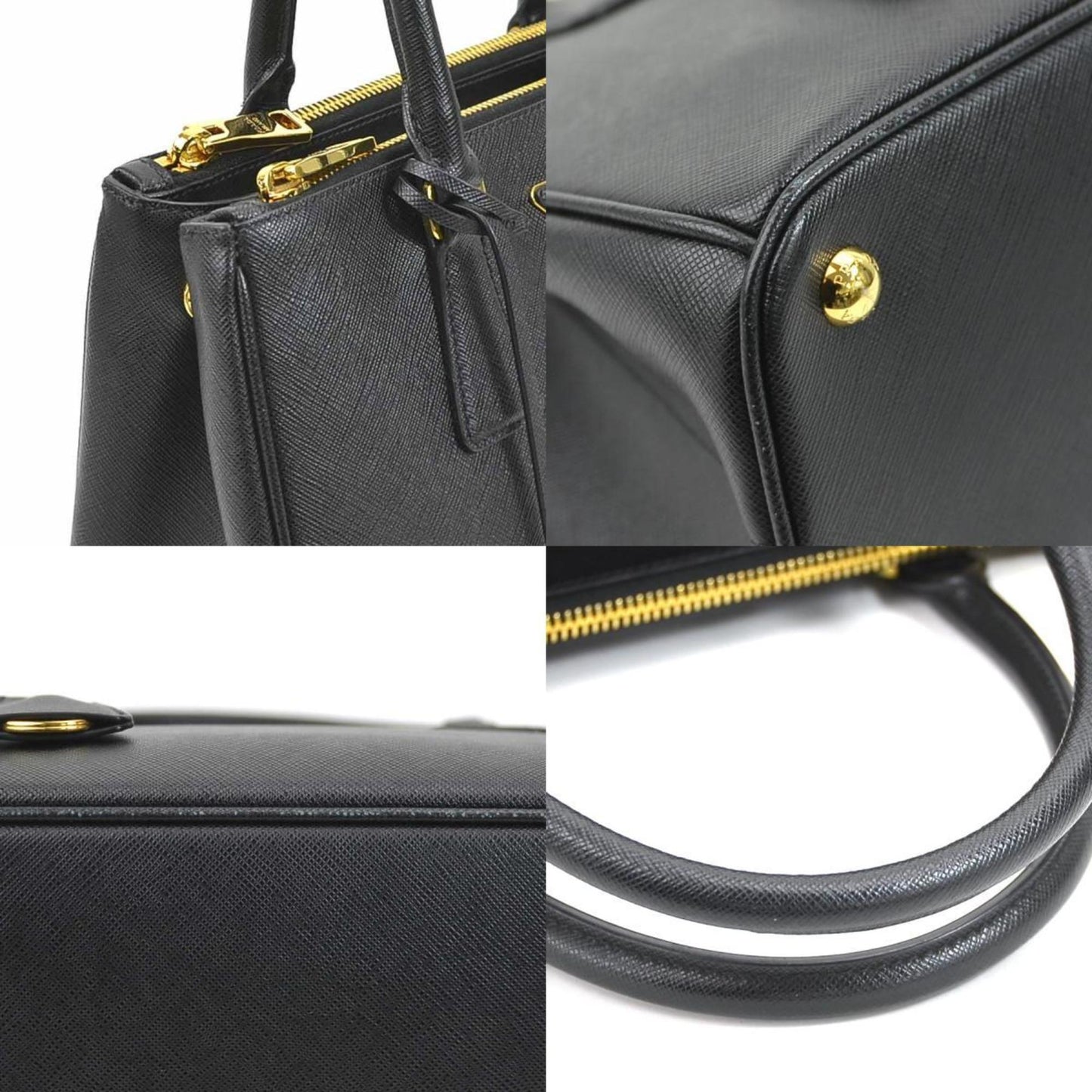 Prada handBag shoulder Bag SAFFIANO LUX calf black ladies 1BA863