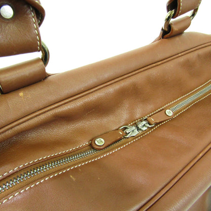 Celine Boogie Women,Men Leather Boston Bag Brown