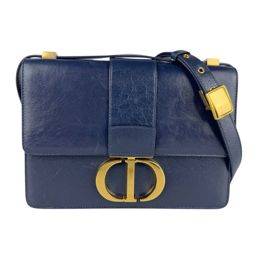 Christian Dior Navy Leather Shoulder Bag ()