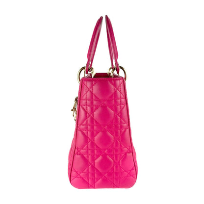 Christian Dior Pink Leather Handbag Shoulder Bag ()