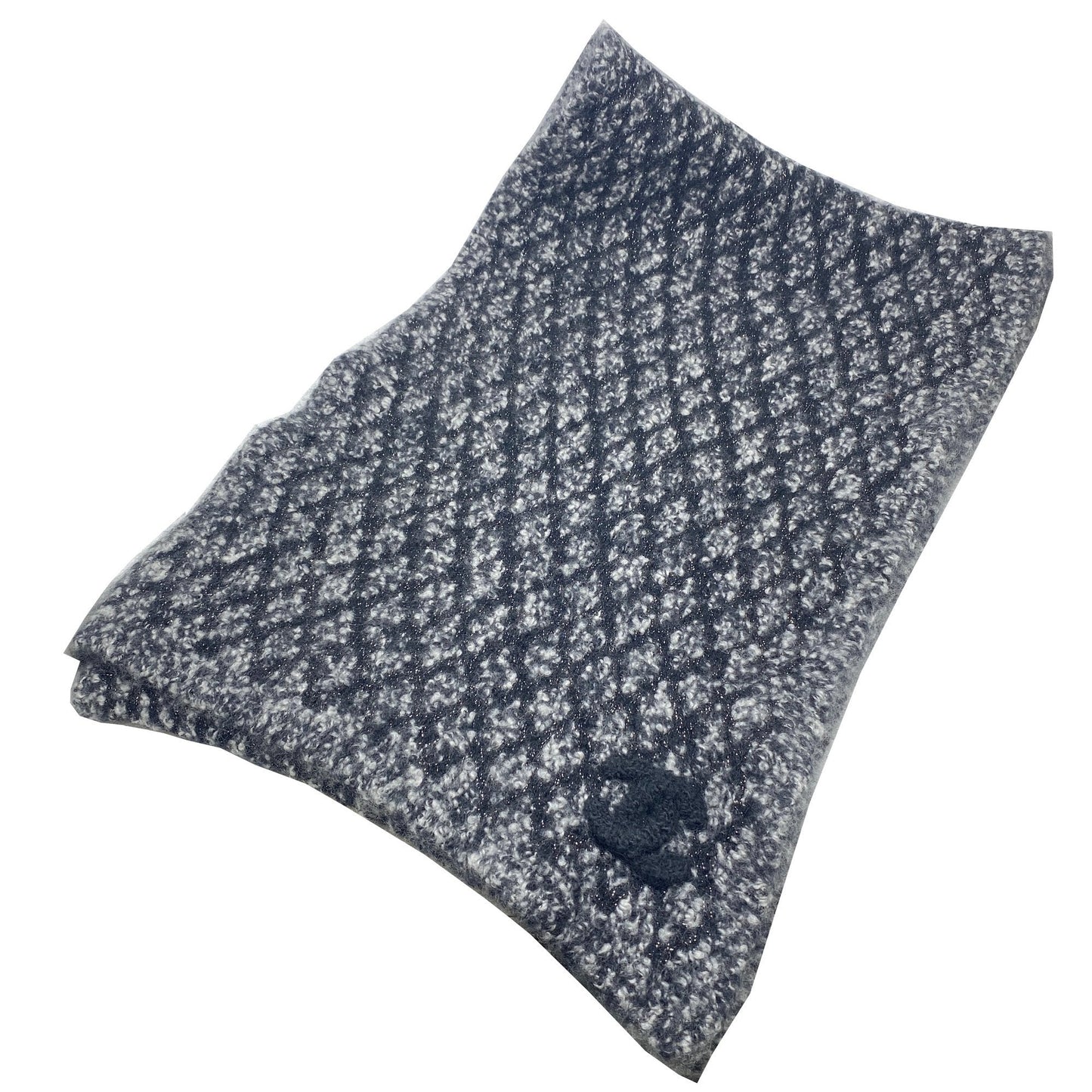 CHANEL Cashmere Long Scarf CC Coco Mark Gray Black Stole Men Women