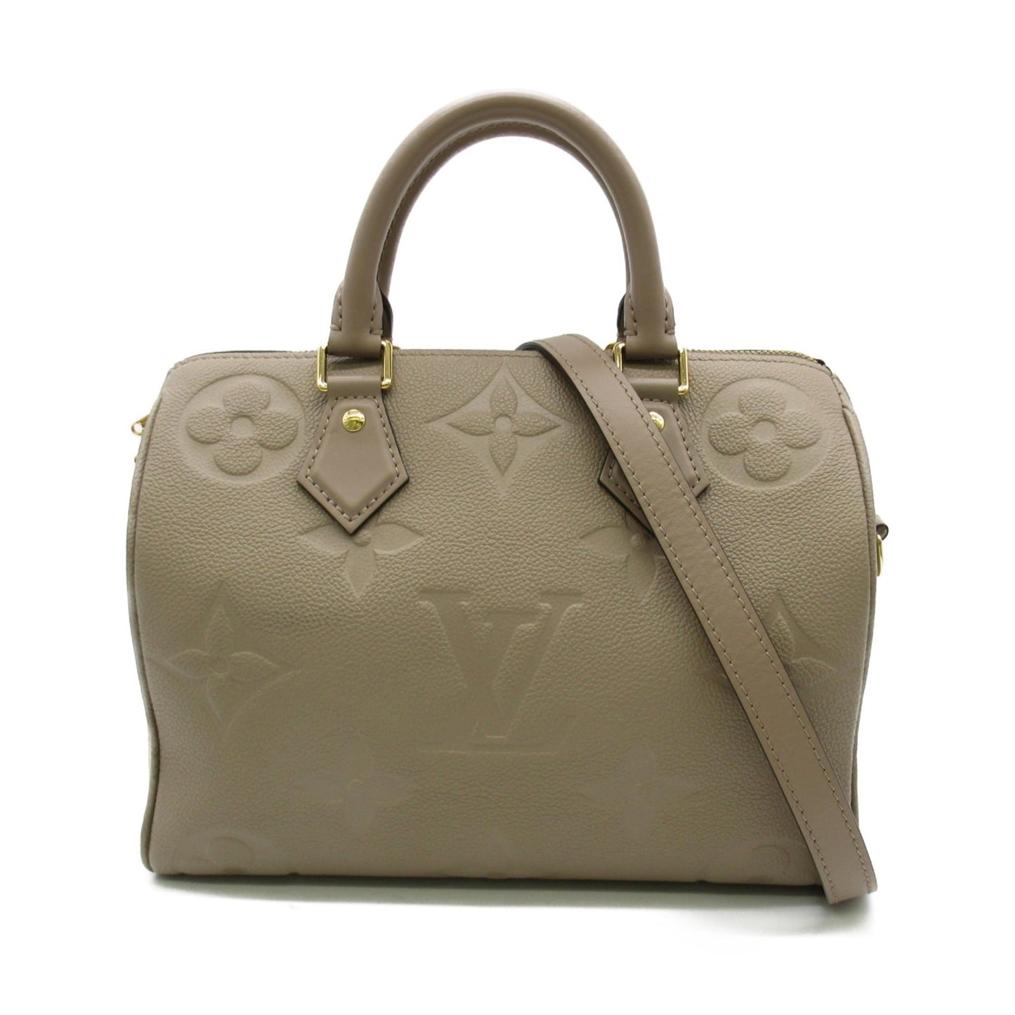 LOUIS VUITTON Speedy Bandriere 25 Beige Tour rail Monogram empreinte leather M59273