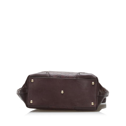 Gucci Shima Handbag Tote Bag 145993 Brown Leather Ladies Gucci
