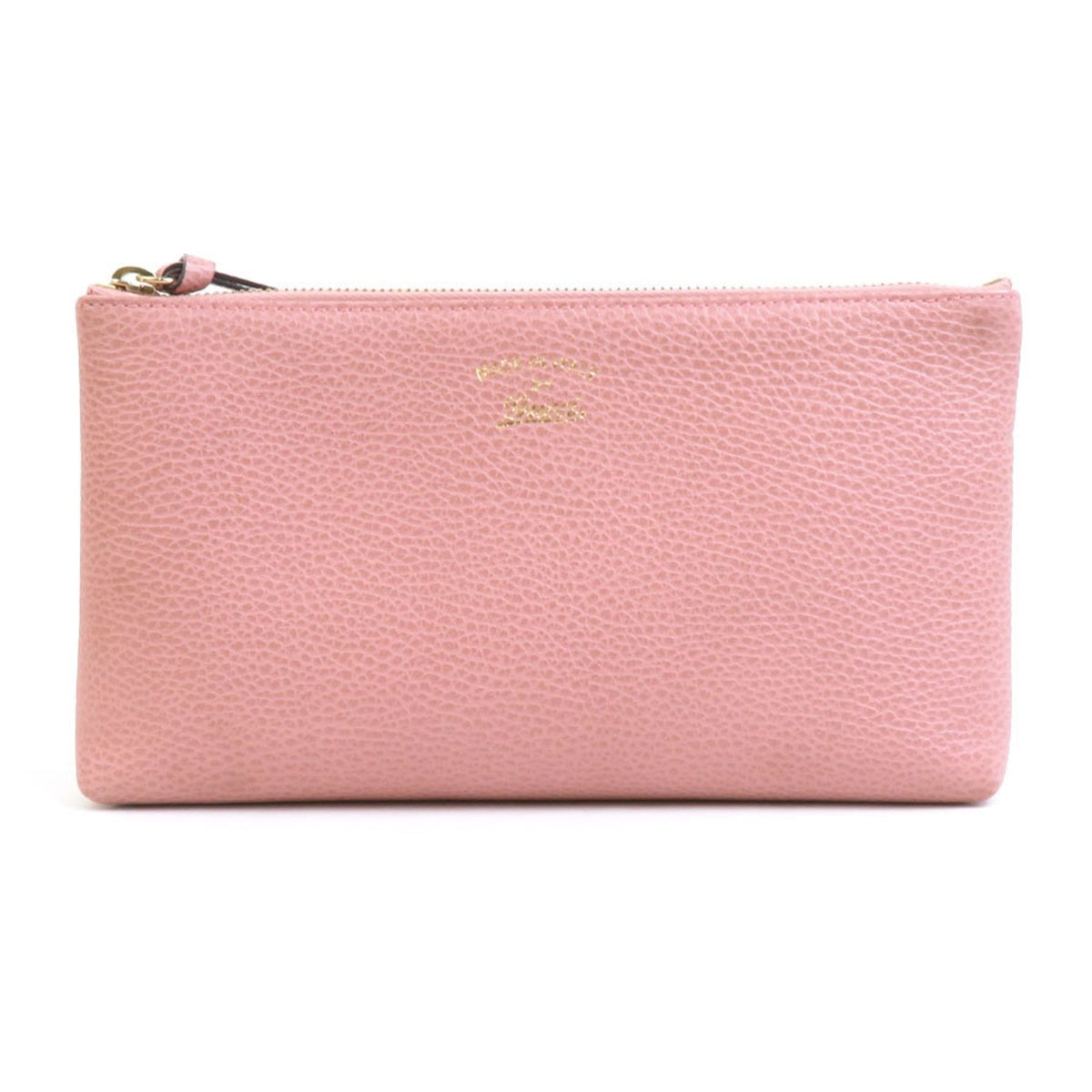 Gucci Pink Beige Leather Pouch ()