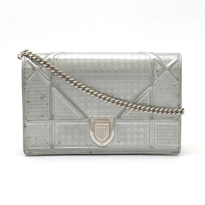 Christian Dior Silver Patent Leather Clutch Bag Pochette ()