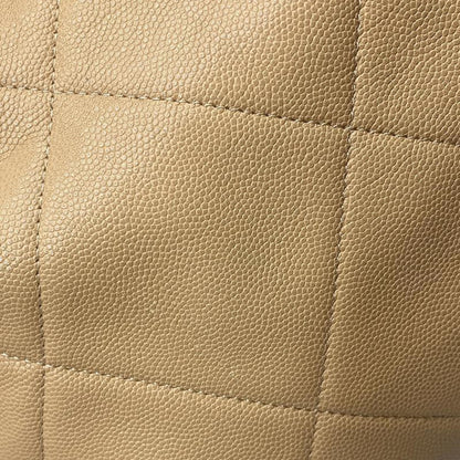 Chanel 2WAY Chain Shoulder Bag Handbag Caviar Beige Pouch AS1469 Good Condition Ladies