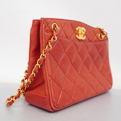 ChanelAuth  Matelasse W Flap W Chain Shoulder Bag Lambskin Women's Leather