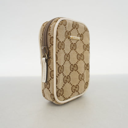 Gucci Pouch 548393 Women's GG Canvas Pouch Beige