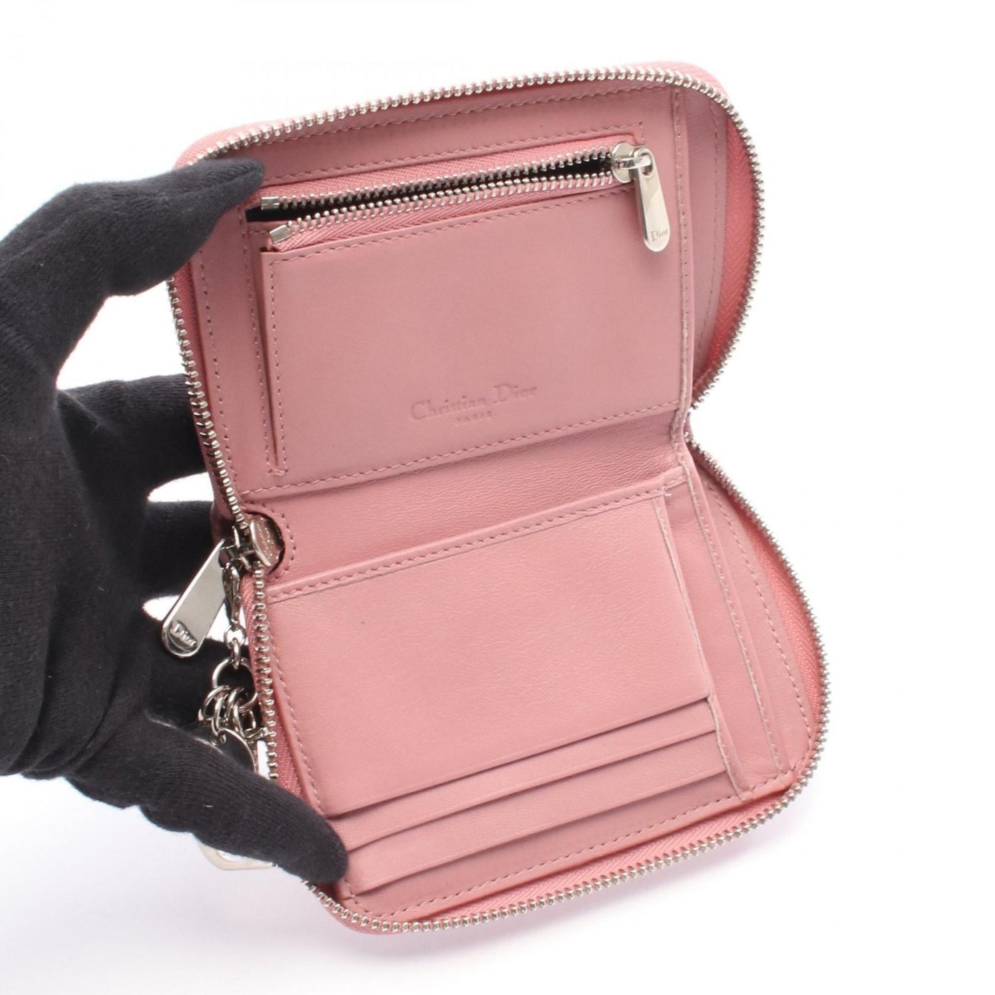 Christian Dior Pink Leather Wallet (Bi-Fold) ()