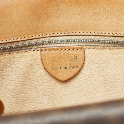 Celine Macadam Handbag Brown PVC Leather Ladies