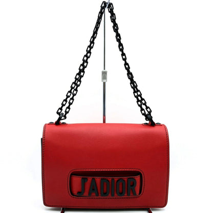 Christian Dior Red Color Leather Shoulder Bag ()