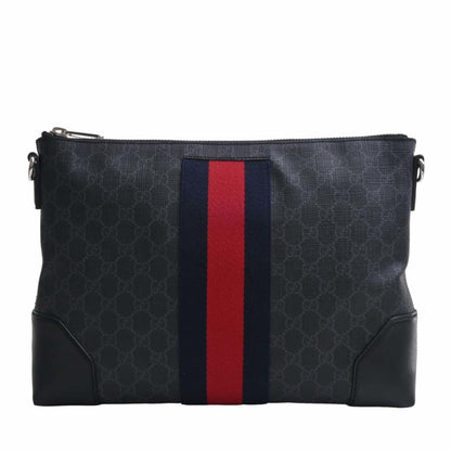 GUCCI GG Supreme Shoulder Bag 474139 Black Men's