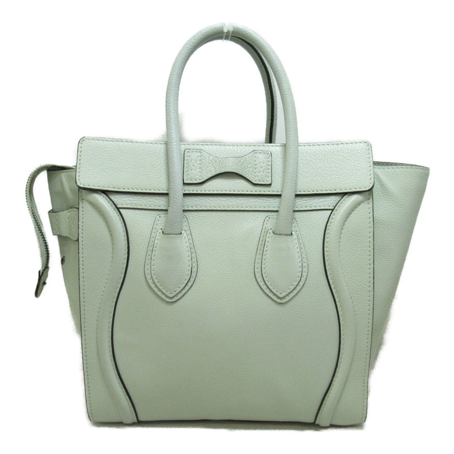 Celine luggage micro handbag Green cream green leather
