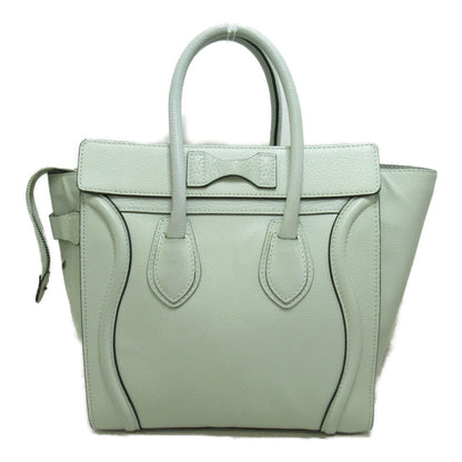 Celine luggage micro handbag Green cream green leather