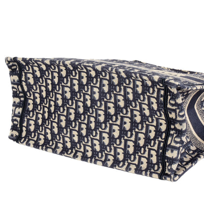 Christian Dior Navy Canvas Handbag Tote Bag ()