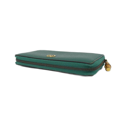 Gucci Emerald Green Leather Long Wallet (Bi-Fold)