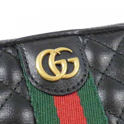 Gucci Black Leather Long Wallet (Bi-Fold)