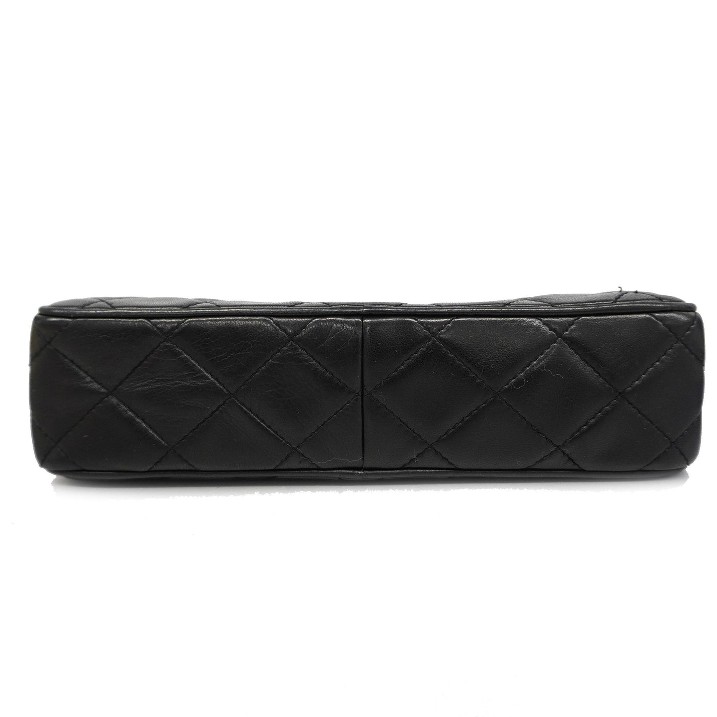 Chanel[3bd5058] Auth  Shoulder Bag Matelasse Chain Shoulder with Fringe Lambskin Black Gold metal