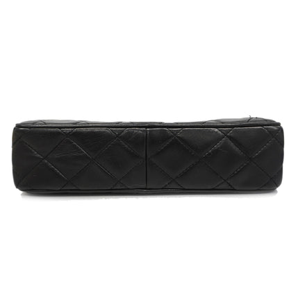 Chanel[3bd5058] Auth  Shoulder Bag Matelasse Chain Shoulder with Fringe Lambskin Black Gold metal