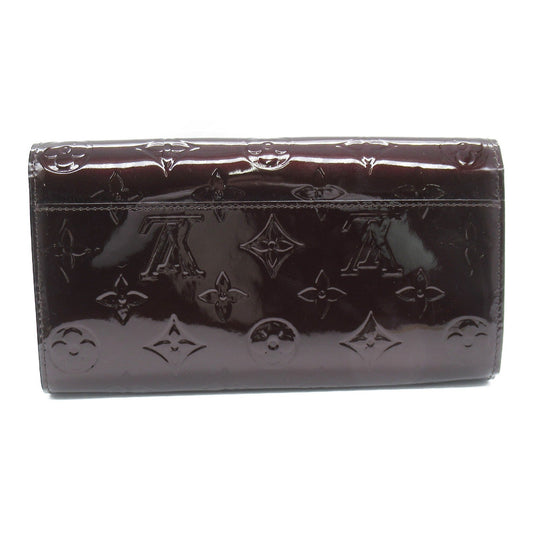 LOUIS VUITTON Portefeiulle Sarah Brown Amarrant Vernis Patent leather M90152