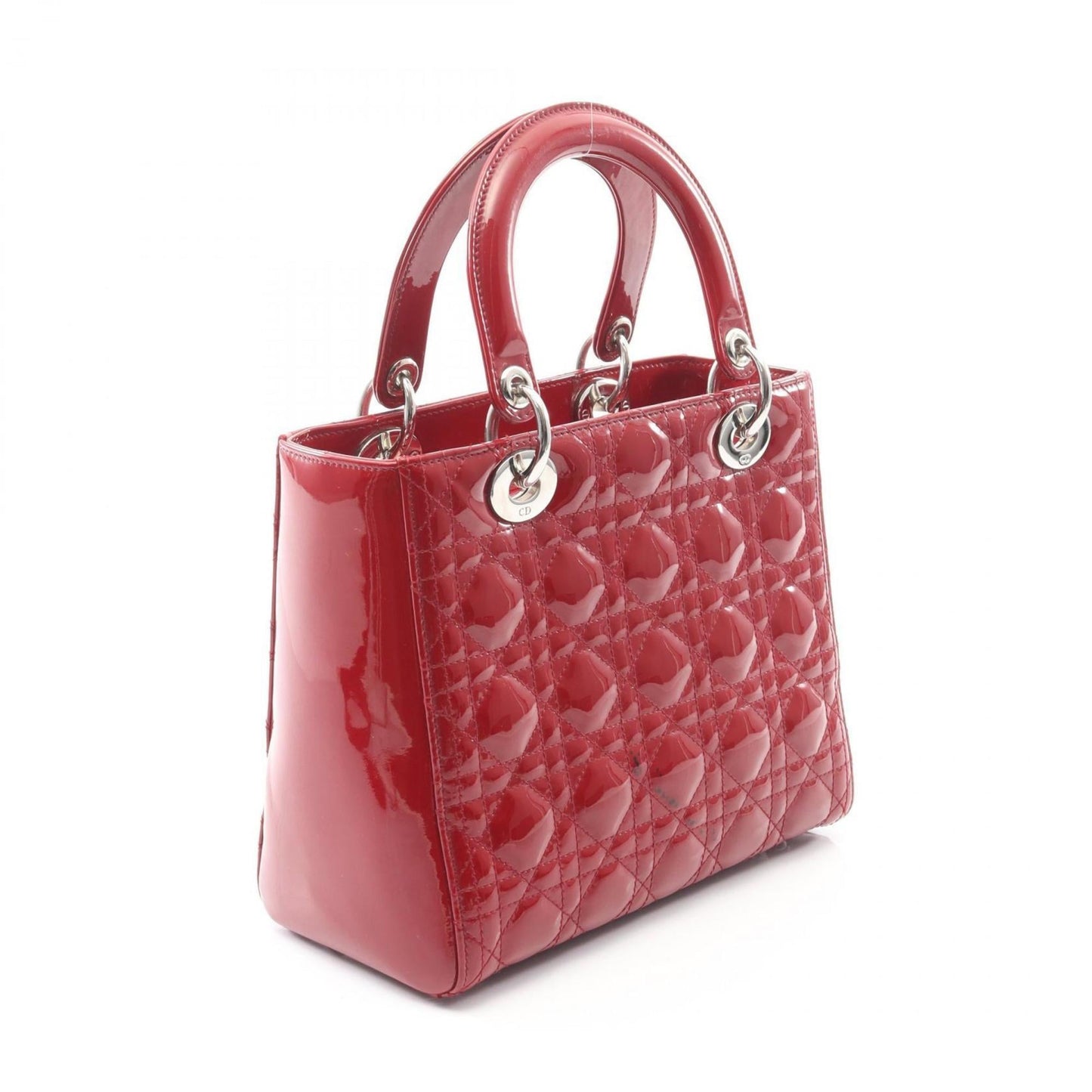 Christian Dior Red Color Patent Leather Handbag ()