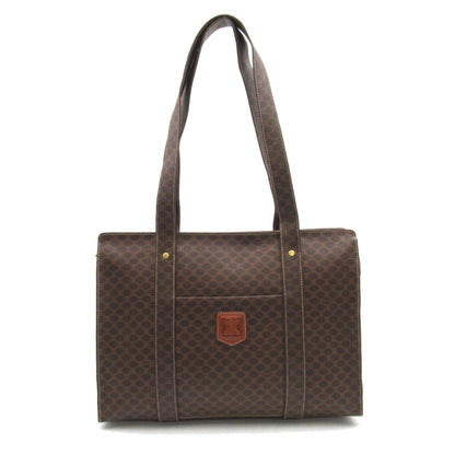 Celine Shoulder Tote Brown PVC coated canvas