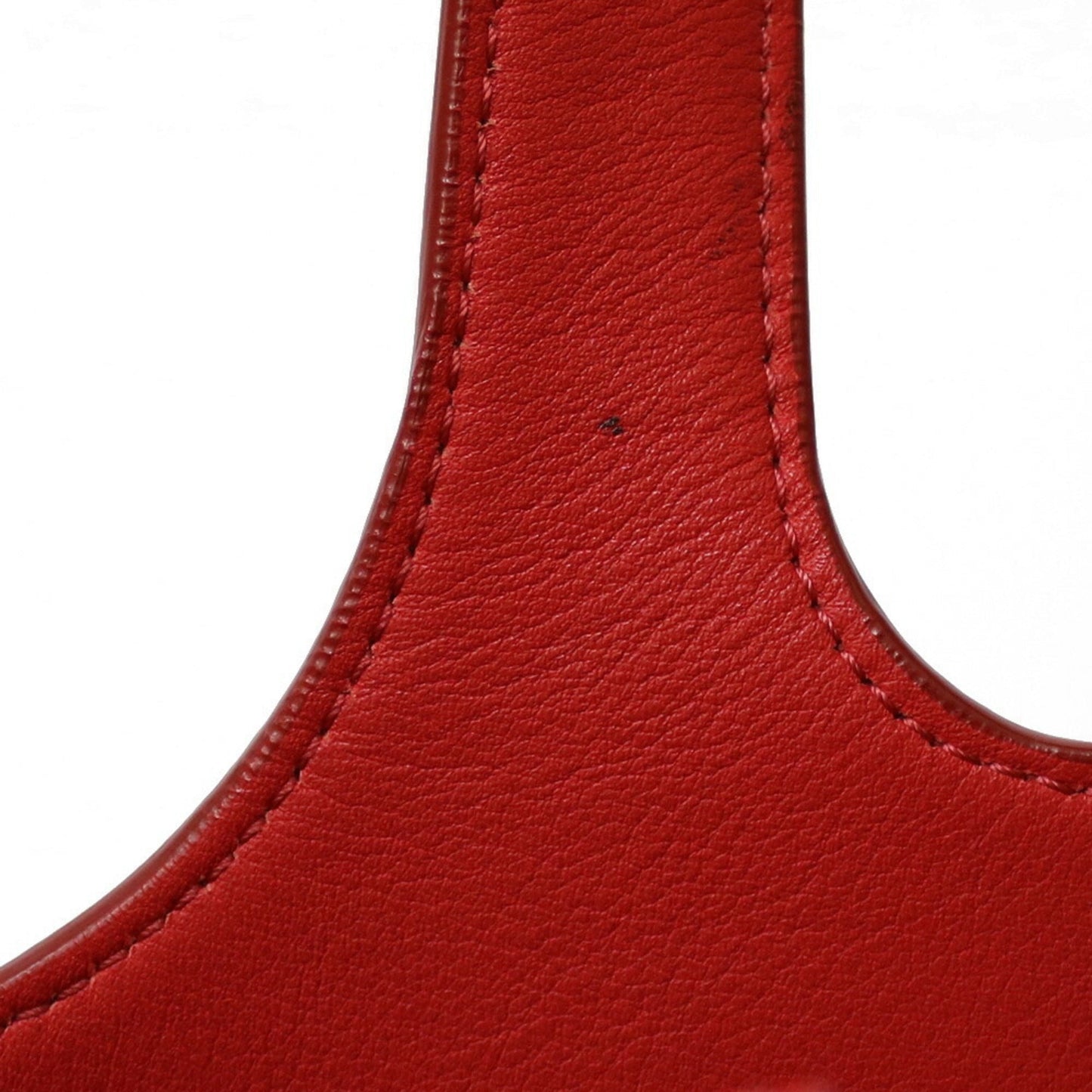Celine Shoulder Bag Triford Red Women's Leather