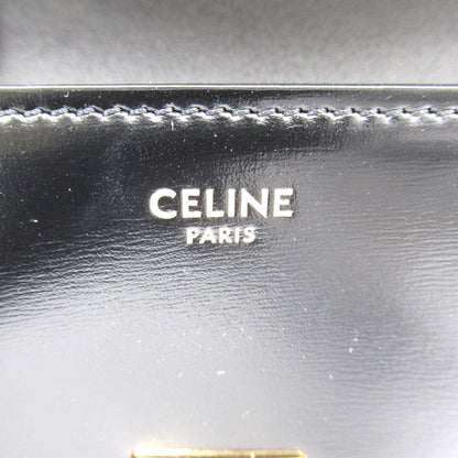 Celine ChainShoulder Black Calfskin [cowhide]