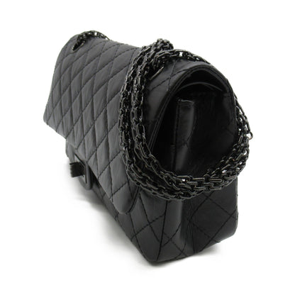 CHANEL 2.55ChainShoulder Bag Black leather