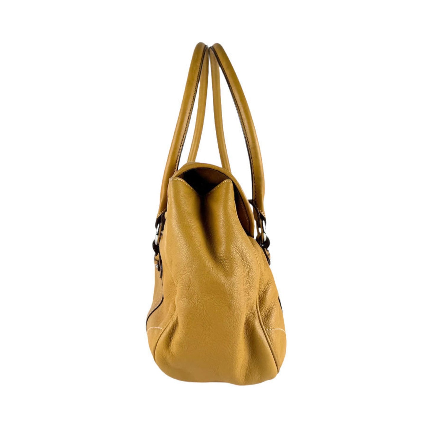 Christian Dior Mustard Yellow Leather Shoulder Bag ()